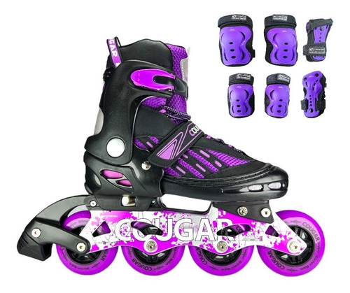 Patines Semiprofesionales Cougar + Maleta + Protecciones