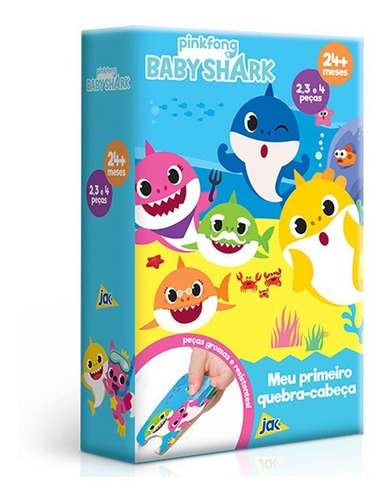 Meu Primeiro Quebra Cabeça Baby Shark 1ª Infância Toyster