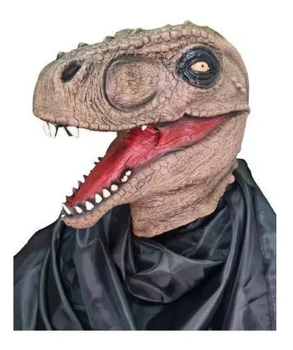 Dinossauro de desenho realista de cabeça de velociraptor