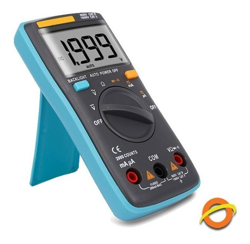 Multimetro Digital Profesional Lcd Luz Operario Electricidad Tester