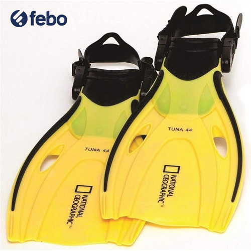 Imagen 1 de 4 de Set Completo Buceo Snorkel National Geographic Tuna44 Febo