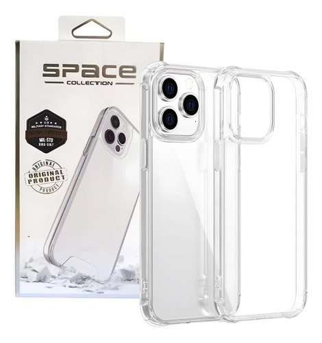 Capa Capinha Clear Case Space P/ iPhone 15 Plus Pro Pro Max