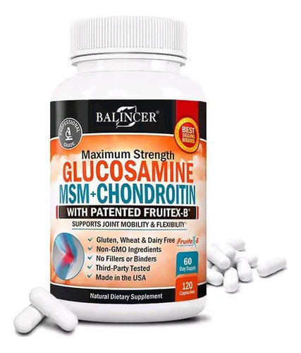 Glucosamina Msm + Chondroitin 120 Caps Balincer Articulación