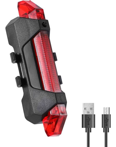 Luz Linterna Recargable Usb Led Bicicleta Delantera Trasera