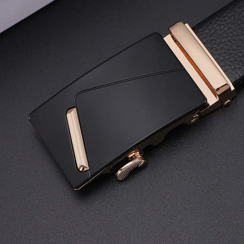 Cinturón De Cuero Suave Para Hombre Con Hebilla Automática