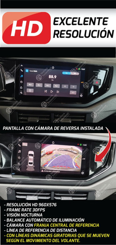 Camara De Reversa Lineas Movibles Vw Virtus 2022-2023