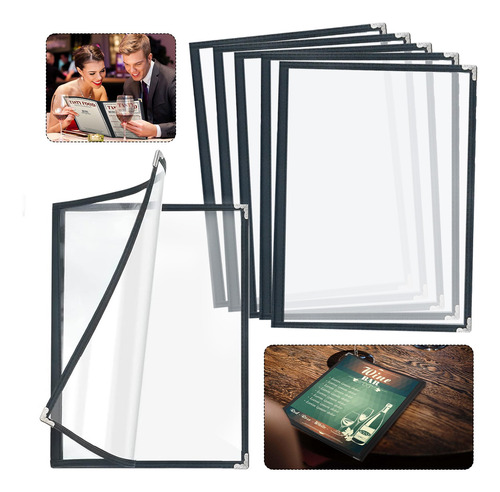 Pack 5 Fundas De Carta Menú De Restaurante De 4 Vistas 23×32