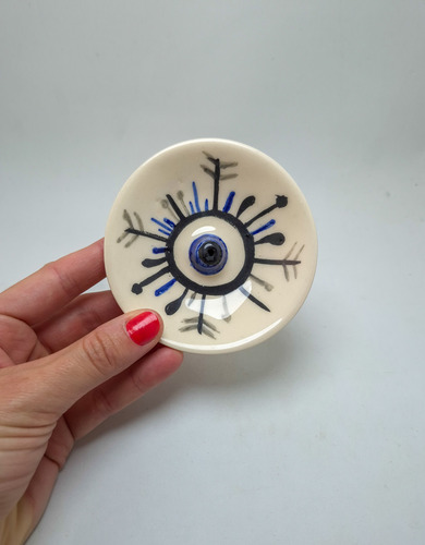 Porta Sahumerio Ceramica Ojo Turco + Sahumerios Sagradamadre