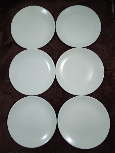 Platos De Cerámica 24cm 6 Unidades