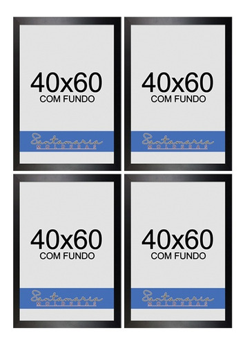 Kit 4 Molduras 40x60 Quadro Foto Painel Decoração Com Fundo