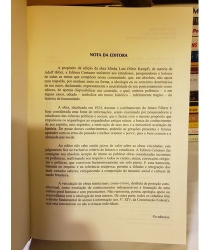 Mein Kampf Minha Luta - Adolf Hitler