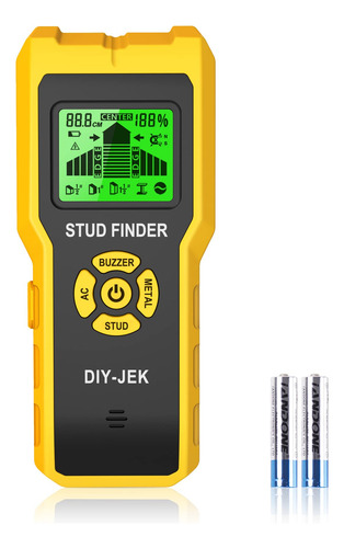 Escáner De Pared 6 En 1 Con Pantalla Lcd Y Alarma Amarillo