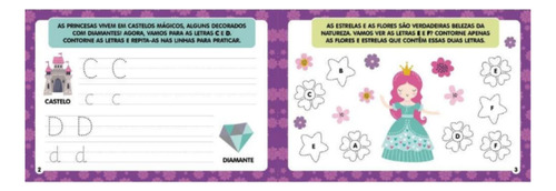 Livro Com Lousa Escreva E Apague Princesas Menina Infantil