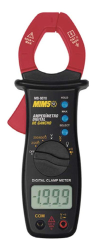  Amperímetro Digital De Gancho 600v Mims Md-0070