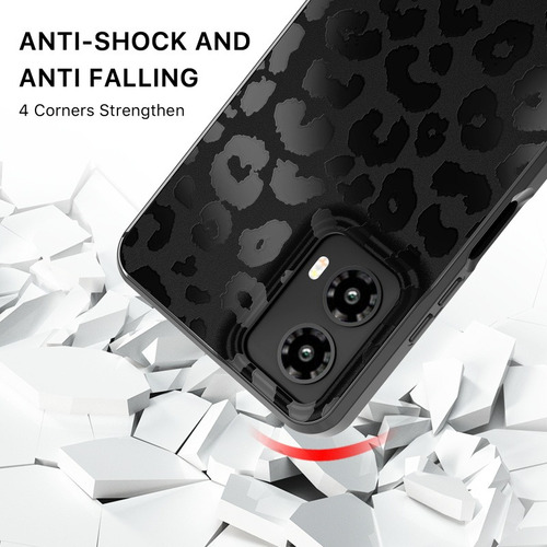 Funda Para Moto G 5g (2025) Resistente Diseño Mood Negro Mybat Pro Mood Series Case For Motorola Moto G 5g 2025 - Black Leopard