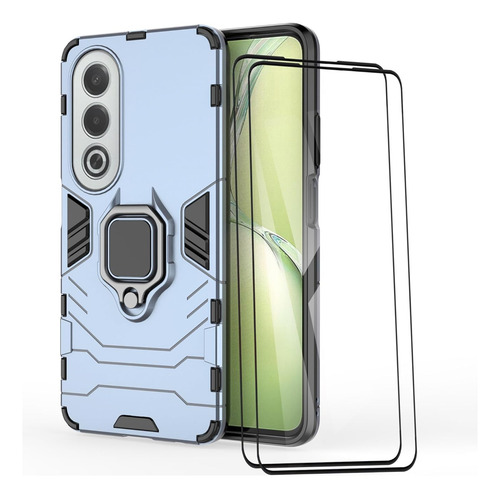 Funda Uso Rudo Carcasa Para Oppo A80 5g/a3 Pro/k12x 5g+mica Azul Oppo A80 5g / Oppo A3 Pro/oppo K12x 5g