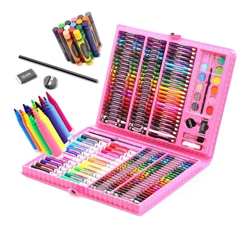 Set Arte Niña Maleta X 168 Piezas Crayon Oleo Plumon Colores