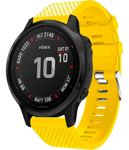 Malla Goma Silicona Para Garmin Fenix 5s Plus 20mm