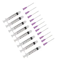 Comprar Kit Seringa 3ml Bd Luer Lock 100uni + 100 Ag Roxa 20x5,5 Sr