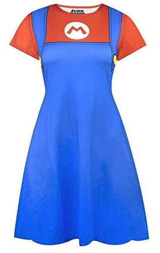 Disfraz Talla M Para Mujer Vestido Super Mario Bros