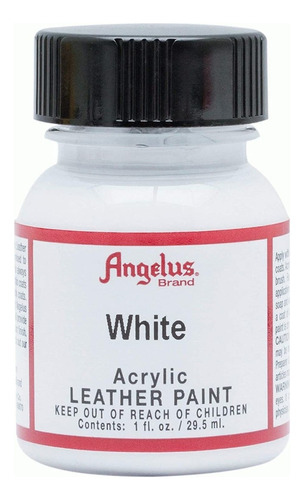 Pintura Acrilica Angelus Para Cuero  Blanca  1 Oz