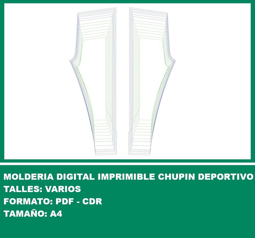 Molderia Digital Imprimible Chupin Deportivo Promo 2x1