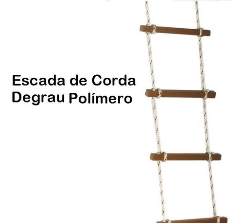 Escada De Corda Com Degraus De Polímero (lance C/ 5 Metros)