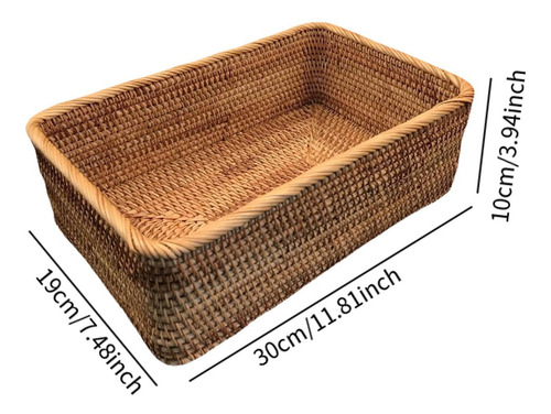 Cesta De Almacenamiento De Ratán Caja De Almacenamiento