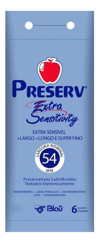 Preservativo Preserv Extra Sensitivity C/ 6 Camisinhas