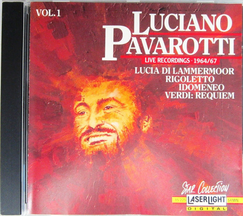 Luciano Pavarotti - Live Recordings 1964/67 Importado Usa Cd