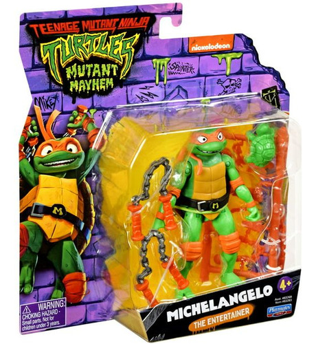 Muñeco Michelangelo Tortugas Ninja Mutant Mayhem Premium