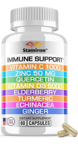 Apoyo Inmunológico Quercetina + Zinc + Vitamina C + Cúrcuma Sabor Sin Sabor