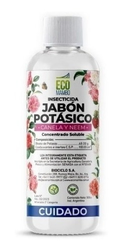 Imagen 2 de 3 de Jabon Potasico + Neem Y Canela 500 Cc Eco Mambo - Hojarasca