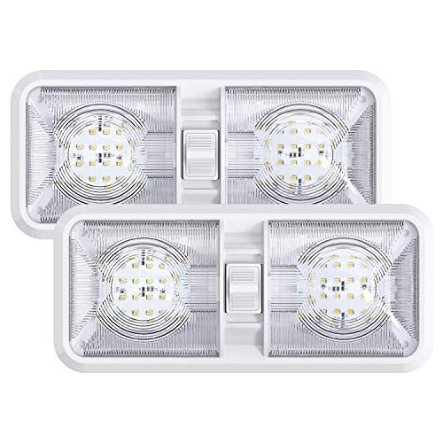 Juego De 2 Luces De Techo Led Doble De Rv Interruptor D...