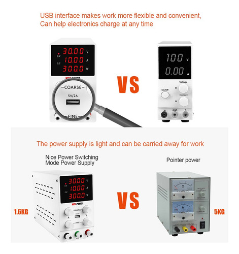 Regulador De Alimentação Dc Profissional Nice-power 30v 10a