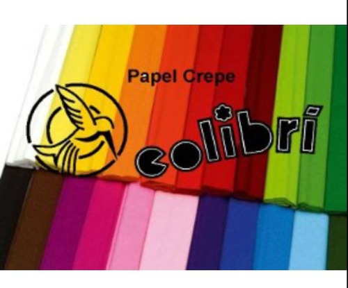 Papel Crepe Colibrí Paquete C/ 10 Pliegos Colores Surtidos¡¡
