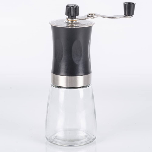 Moedor De Café Manual Em Inox E Vidro Com Núcleo Em Cerâmica Cor Black