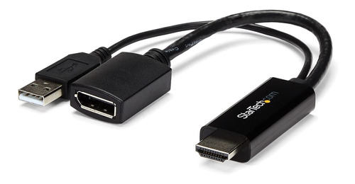 Conversor Activo Hdmi2dp Hdmi Dvi Displayport Negro