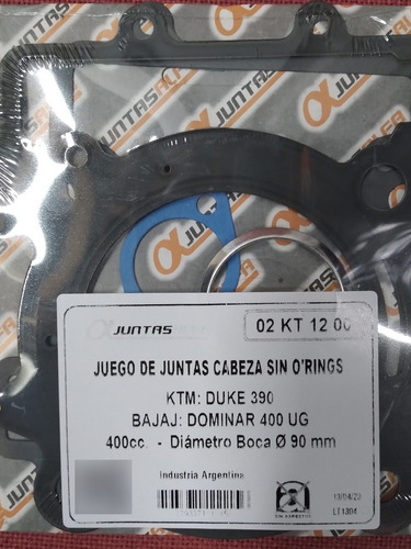 Junta Cabeza Cilindro Bajaj 390 Dominar 400 