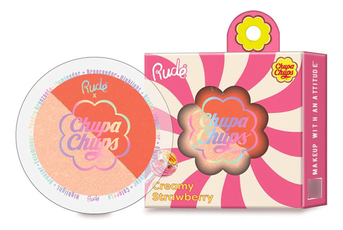 Iluminador Rubor Dúo Candy Combo Chupa Chups X Rude