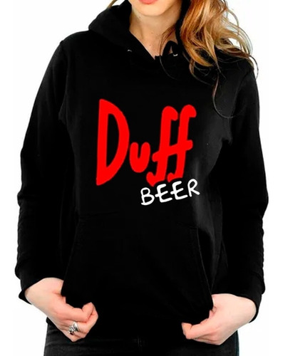 Poleron Estampado Con Diseño Los Simpson Cerveza Duff Serie