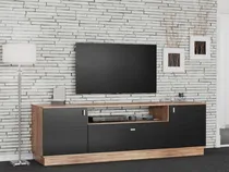 Comprar Mesa Tv Led 1.50 Mueble Rack Moderno Melamina Modular Color Paraiso Y Negro
