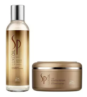 Shampoo + Mascarilla Aceite Argán Wella Sp Luxe Oil Keratin