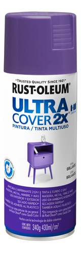 Pintura Aerosol Rust Oleum Ultra Cover 340ml color uva brillante