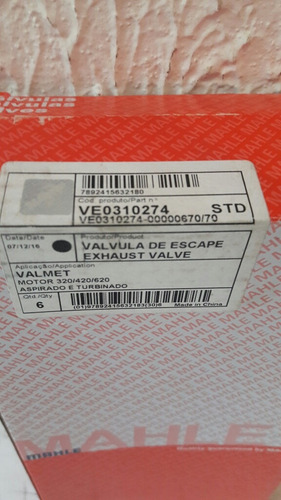 Imagem 3 de 3 de Válvula Escape Valtra Série 20 Valmet Motor 320/420/620 Asp.