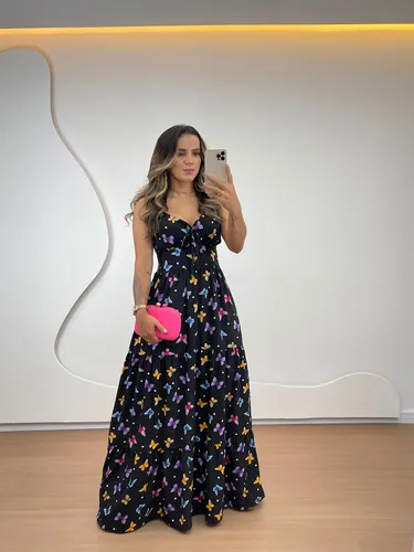 Vestido longo cheap listrado mercado livre
