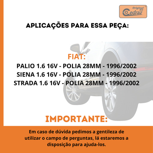 Comando De Válvula Fiat Palio / Strada 1.6 16v 1996-2002