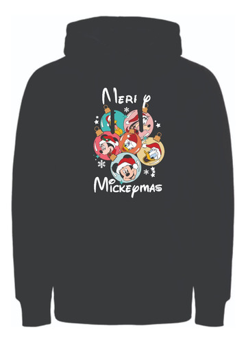 Hoodies Navideñas Bolas Navidad Mickey Mouse Y Amigos