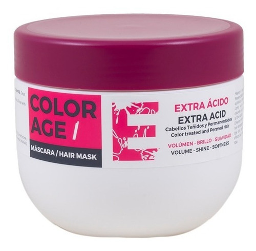 Máscara Extra Acido Cabello Teñido Seco 500ml Color Age