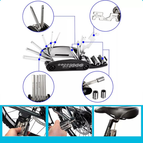 Kit Herramientas Reparacion Bici Pinchazo Llanta Bicicleta